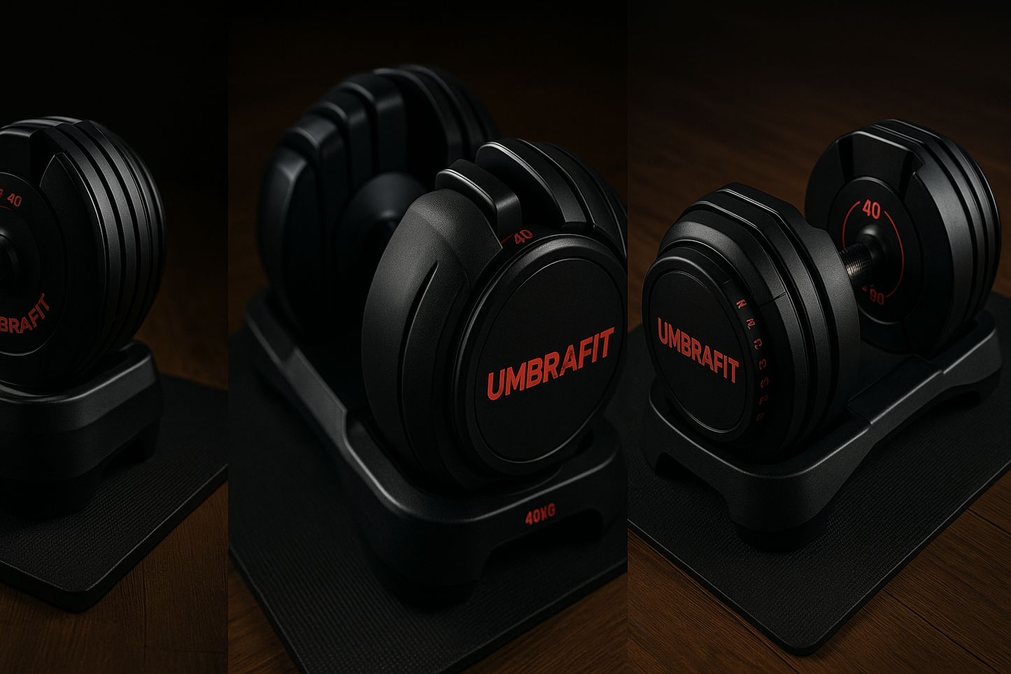 UmbraFit 25kg Adjustable Dumbbell – Space-Saving All-In-One Weight System