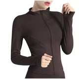 Workout Jackets for Woman Slim Fitting Full Zip Athletic Sports Yoga Running Jackets with Pockets