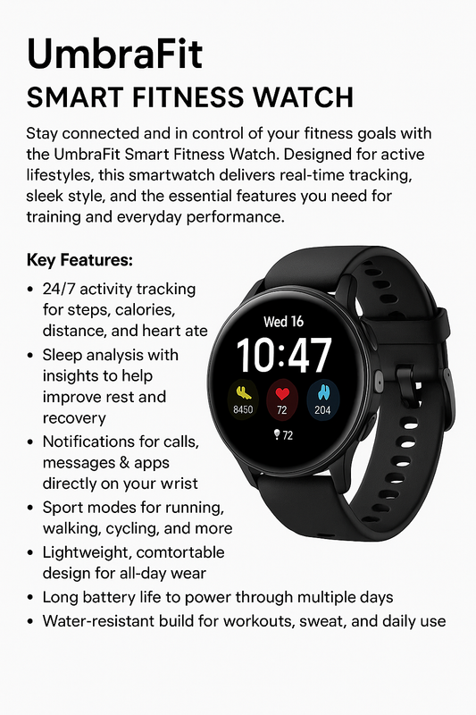 UmbraFit Smart Fitness Watch
