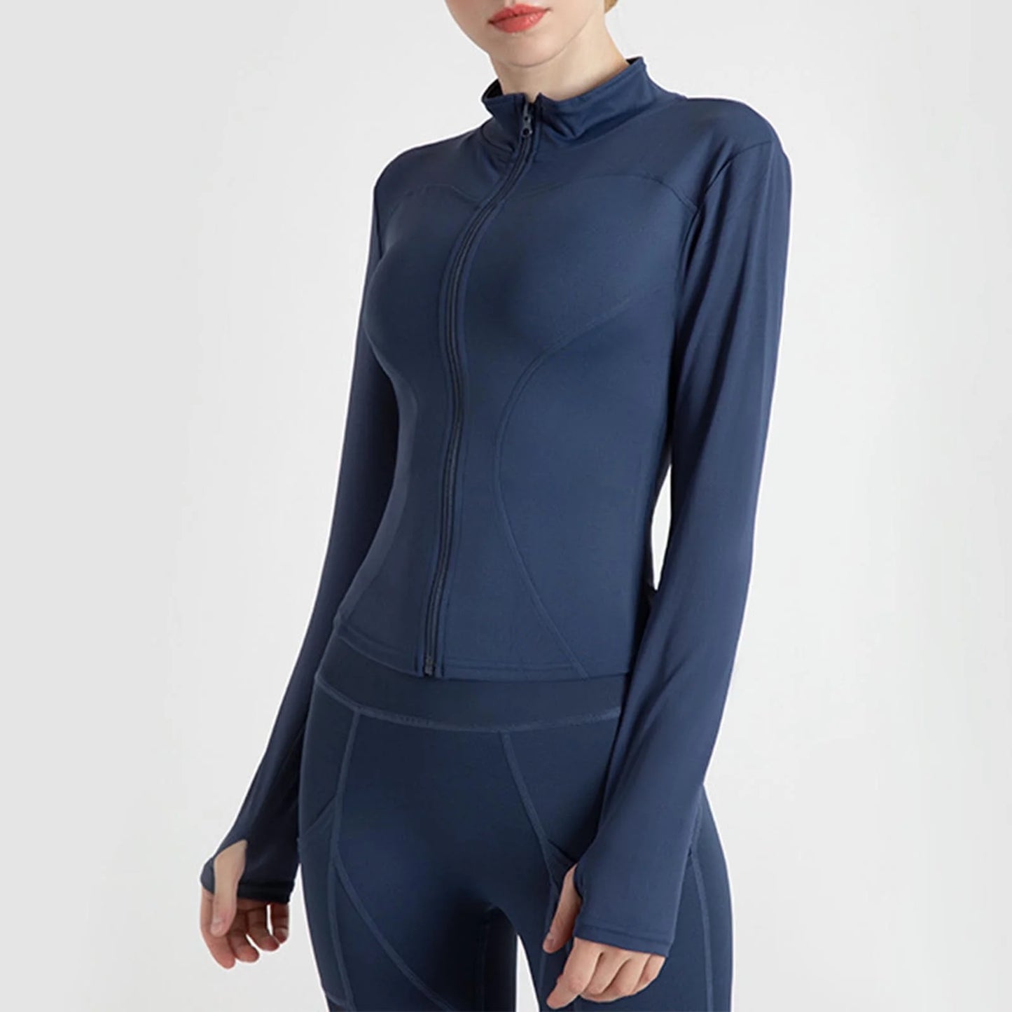 Workout Jackets for Woman Slim Fitting Full Zip Athletic Sports Yoga Running Jackets with Pockets